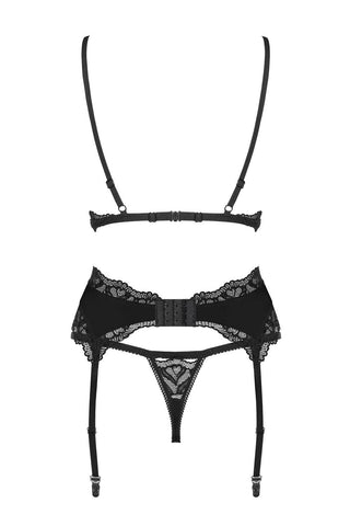 Obsessive Arisha Bra, Thong & Garter Belt, L-XL (UK 12-14) - Naughty Knickers