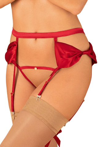 Obsessive Rubinesa Suspender & Crotchless Thong