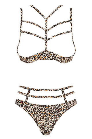 Obsessive Selvy Cupless Bra & Thong, Size L-XL (UK 12-14) - Naughty Knickers