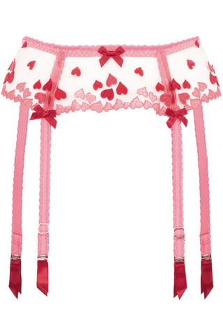 Agent Provocateur Cupid Suspender Belt Pink/Red