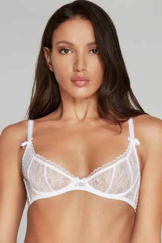 Agent Provocateur Hinda Demi Cup Plunge Bra White