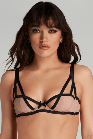 Agent Provocateur Joan Balconette Bra Mink/Black