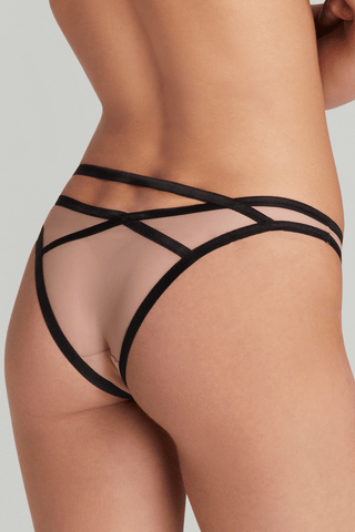 Agent Provocateur Joan Strappy Full Brief Mink/Black