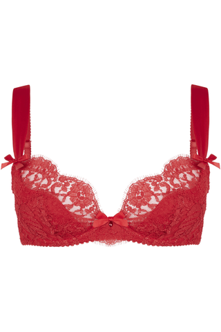 Agent Provocateur Kateryna Plunge Underwired Bra Red