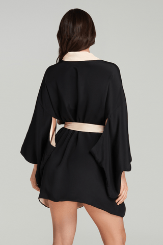 Agent Provocateur Kiki Kimono Black/Pink