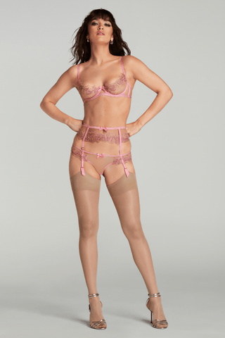 Agent Provocateur Lindie Suspender Belt Dusky Pink