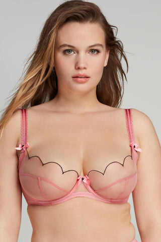 Agent Provocateur Lorna Baby Pink Plunge Underwired Bra