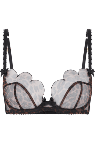 Agent Provocateur Lorna Plunge Underwired Bra Leopard