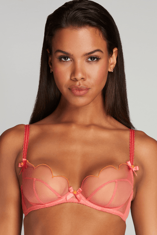 Agent Provocateur Lorna Plunge Underwired Bra Coral/Orange