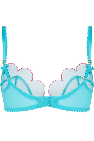 Agent Provocateur Lorna Plunge Underwired Bra Teal/Pink