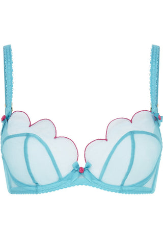 Agent Provocateur Lorna Plunge Underwired Bra Teal/Pink