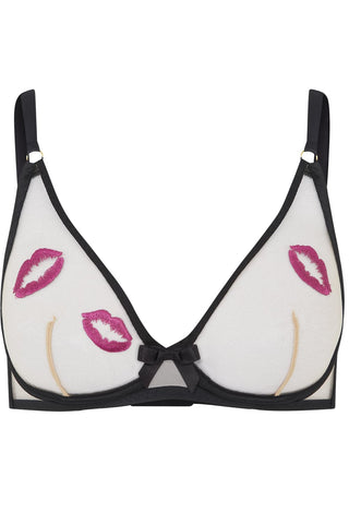 Agent Provocateur Lotie Bra Black/Pink/Sand