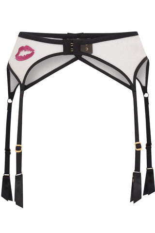 Agent Provocateur Lotie Suspender Black/Pink/Sand