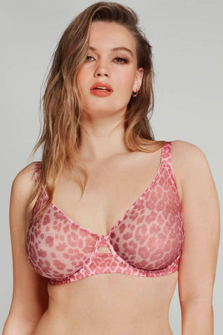 Agent Provocateur Lucky Scoop Underwired Bra Pink Leopard