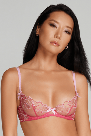 Agent Provocateur Maysie Plunge Underwired Bra Fuchsia/Baby Pink