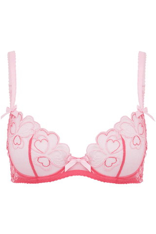 Agent Provocateur Maysie Plunge Underwired Bra Fuchsia/Baby Pink