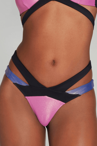 Agent Provocateur Mazzy Bikini Bottom Pink/Cobalt