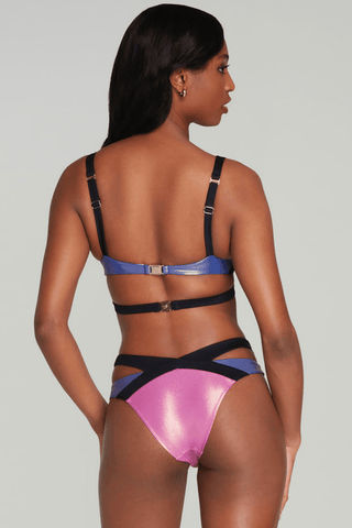 Agent Provocateur Mazzy Bikini Bottom Pink/Cobalt