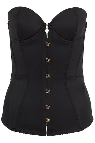 Agent Provocateur Mercy Satin Corset in Black