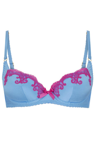 Agent Provocateur Molly Plunge Underwired Bra Blue/Pink