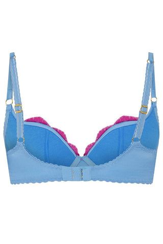 Agent Provocateur Molly Plunge Underwired Bra Blue/Pink