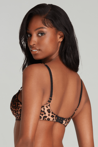 Agent Provocateur Molly Plunge Underwired Bra Leopard