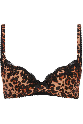 Agent Provocateur Molly Plunge Underwired Bra Leopard
