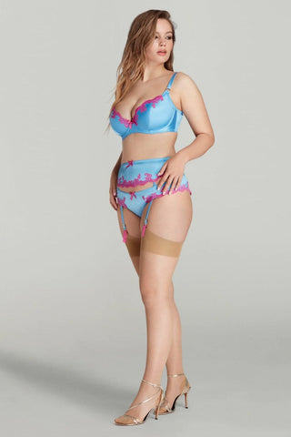 Agent Provocateur Molly Suspender Blue/Pink