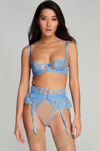 Agent Provocateur Rozlyn Blue Suspender Thong