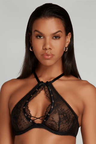 Agent Provocateur Vallentina High Neck Underwired Bra Black