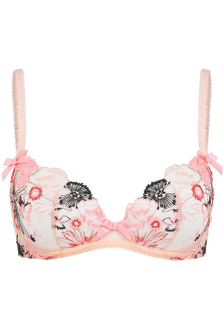 Agent Provocateur Zuri Plunge Underwired Bra Pink/Red/Sand