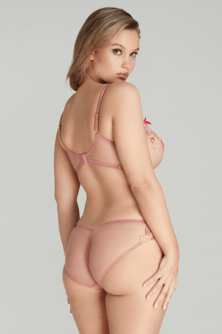 Agent Provocateur Zuri Brief Dusky Pink/Yellow