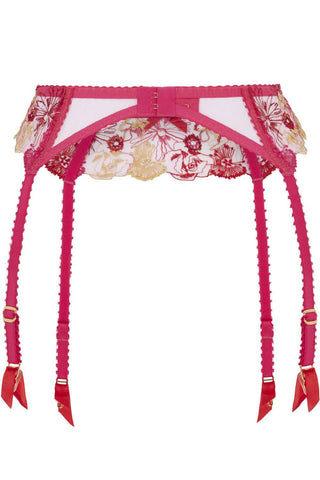 Agent Provocateur Zuri Suspender Fuchsia/Red/Gold