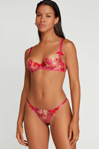 Agent Provocateur Zuri Thong Fuchsia/Red/Gold