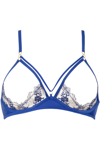 Atelier Amour Après Minuit Open Underwired Bra Nude/Blue