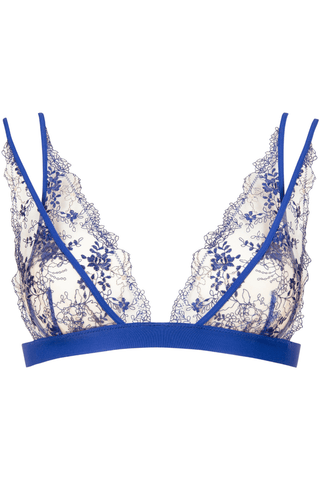 Atelier Amour Après Minuit Triangle Bra Nude/Blue