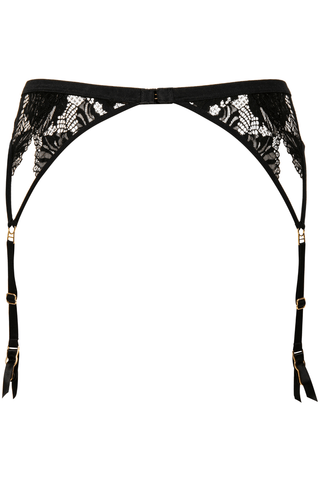 Atelier Amour Caresse Féline Suspender Belt Black