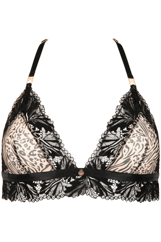 Atelier Amour Caresse Féline Triangle Bra Black