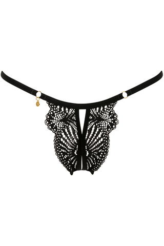 Atelier Amour Enlace Moi Crotchless Mini Thong Black