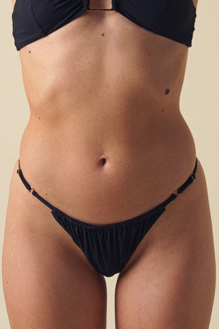 Atelier Amour L'eau à la Bouche Brazilian Bikini Bottom Black