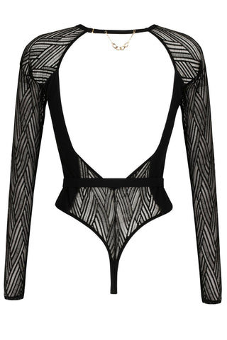 Atelier Amour Onde Sensuelle Long Sleeve Thong Bodysuit