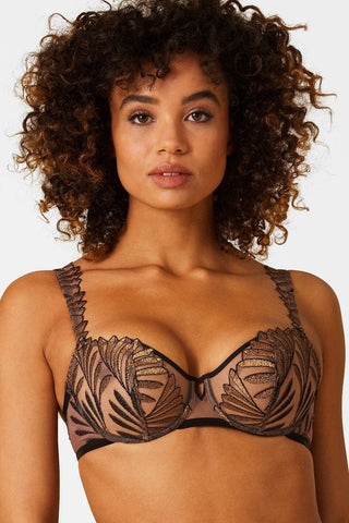 Iris van Herpen x Aubade - Sensory Illusion Half Cup Bra Golden Leaves