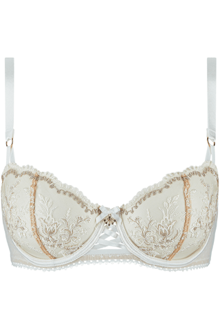 Aubade Tresor Infini Underwired Half Cup Bra White Wind