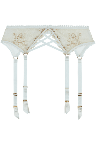 Aubade Tresor Infini Suspender Belt White Wind