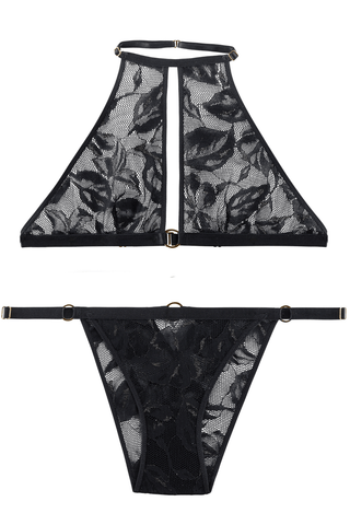 Aubade Twist and Love Bra & Brief Black