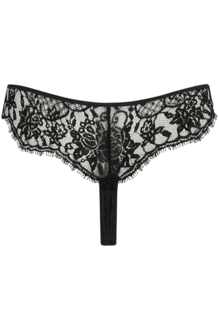 Coco de Mer Hera Skirted Thong Black