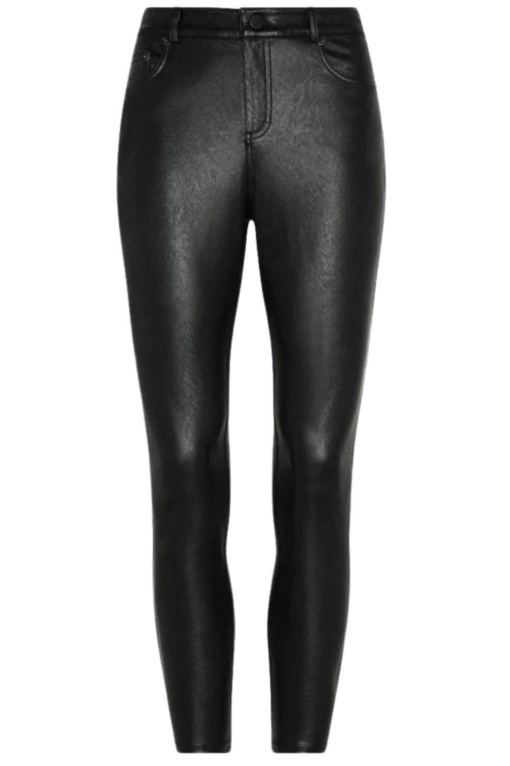 Five pocket faux leather leggings on sale