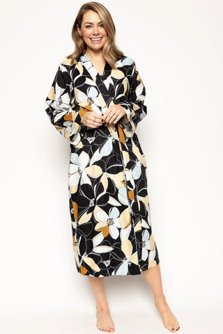 Cyberjammies Beth Floral Print Long Dressing Gown