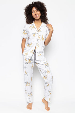 Cyberjammies Carly Giraffe Print Pyjama Pants