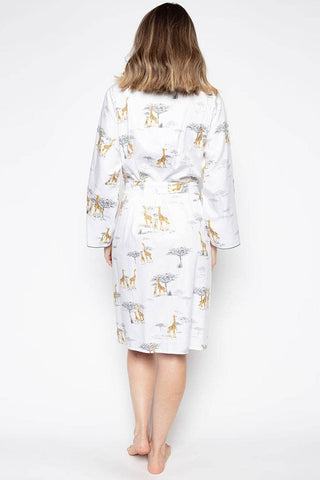 Cyberjammies Carly Giraffe Print Short Dressing Gown